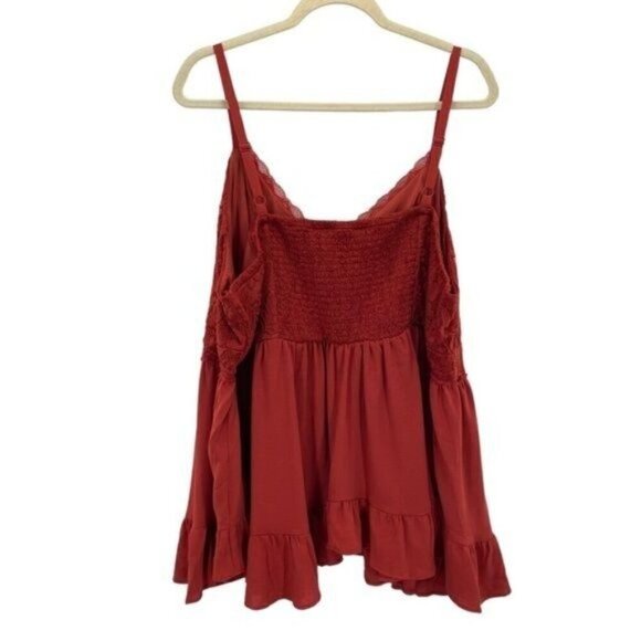 Torrid Babydoll Crinkle Gauze And Lace Tank Top - Picture 11 of 16